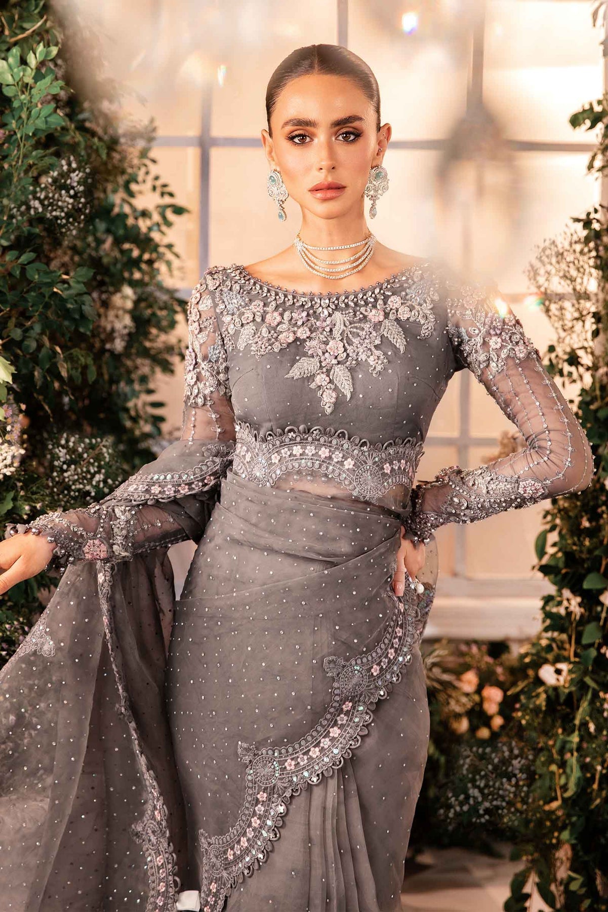 Maria B – BD-2902 Cloud Grey Style, product view 2 of 15