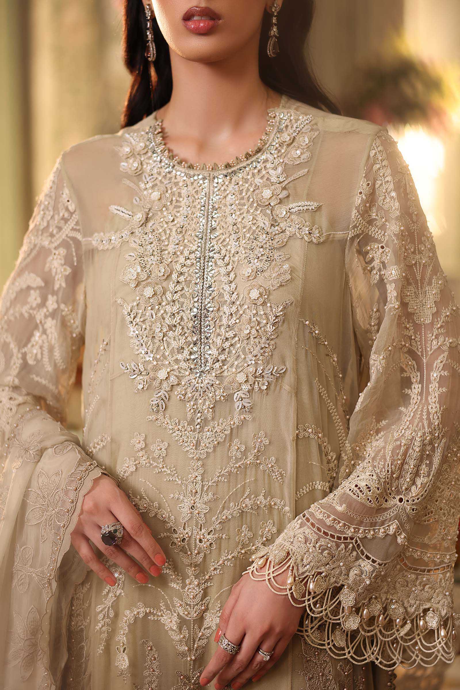 Maria B MPC-26-103 Style — Mairaz Olive Gold Three-Piece Suit