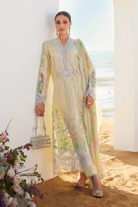 Maria B 25-04 Style — Mairaz Yellow Lawn Suit