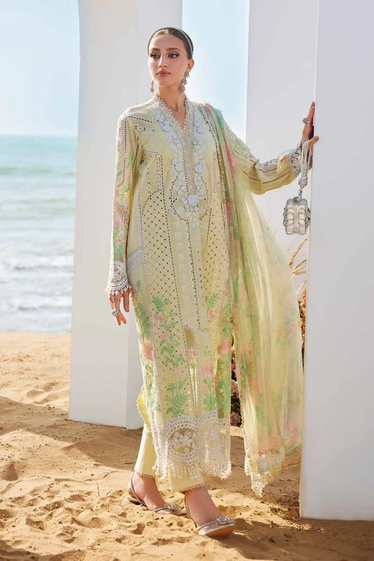 Maria B 25-04 Style — Mairaz Yellow Lawn Suit