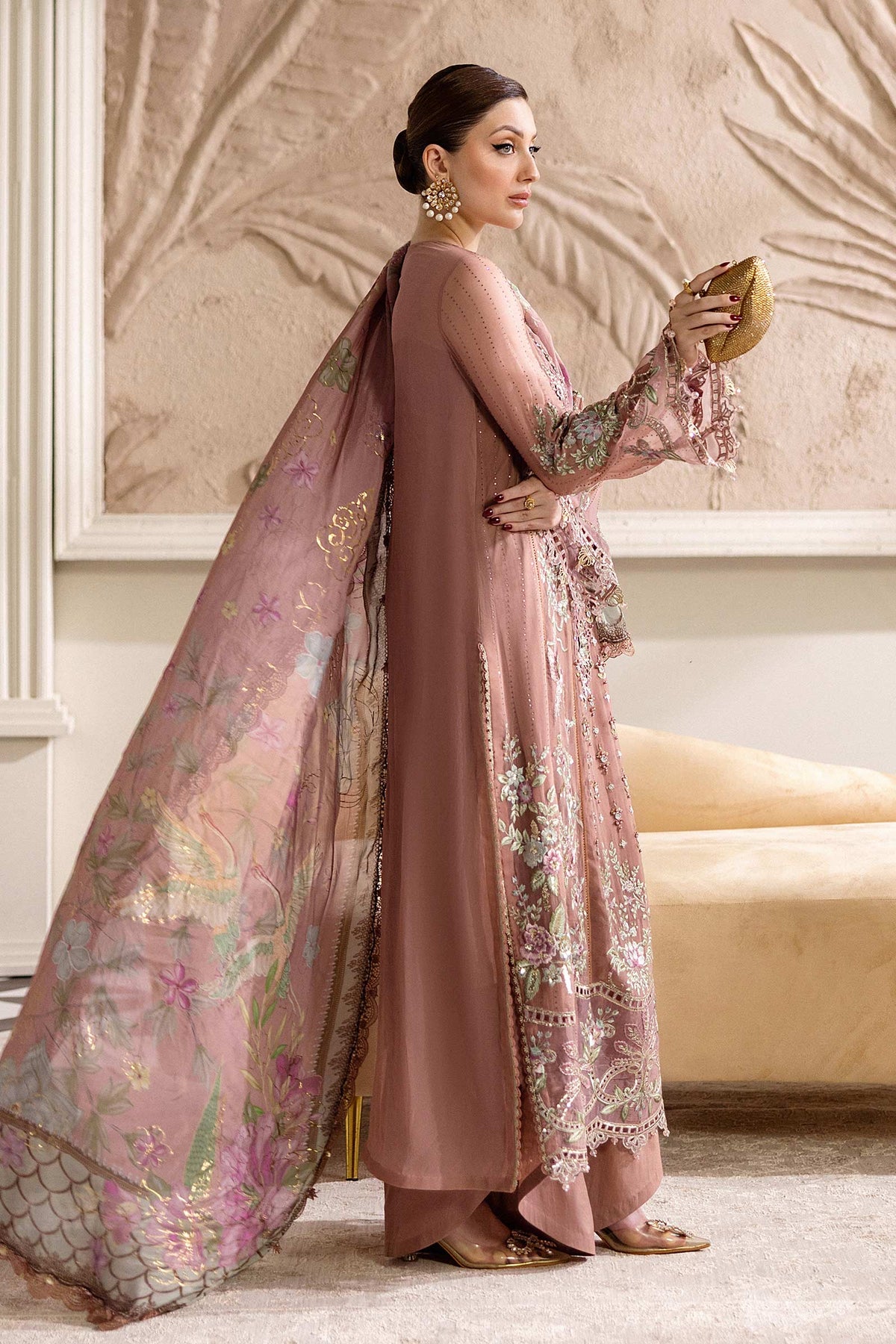 Maria B – MPC-25-105 Tea Pink Chiffon Style