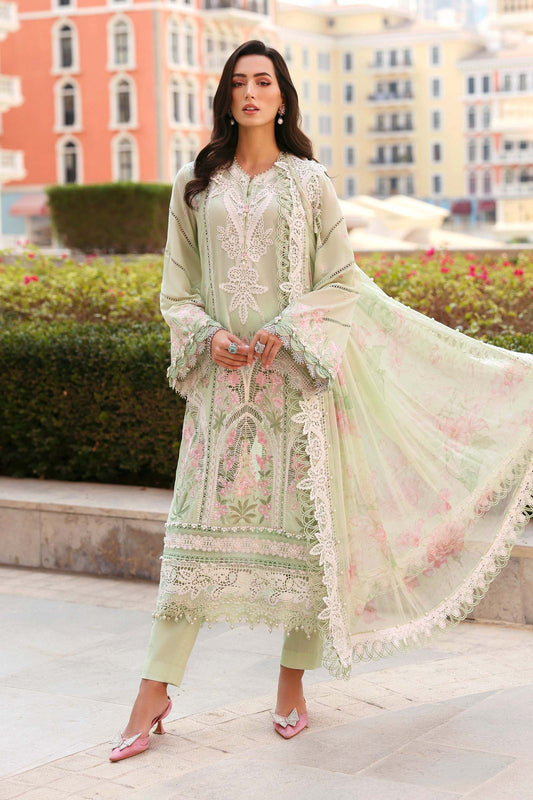 Maria B D-2611-A Style — Mairaz Apple Green Lawn Suit