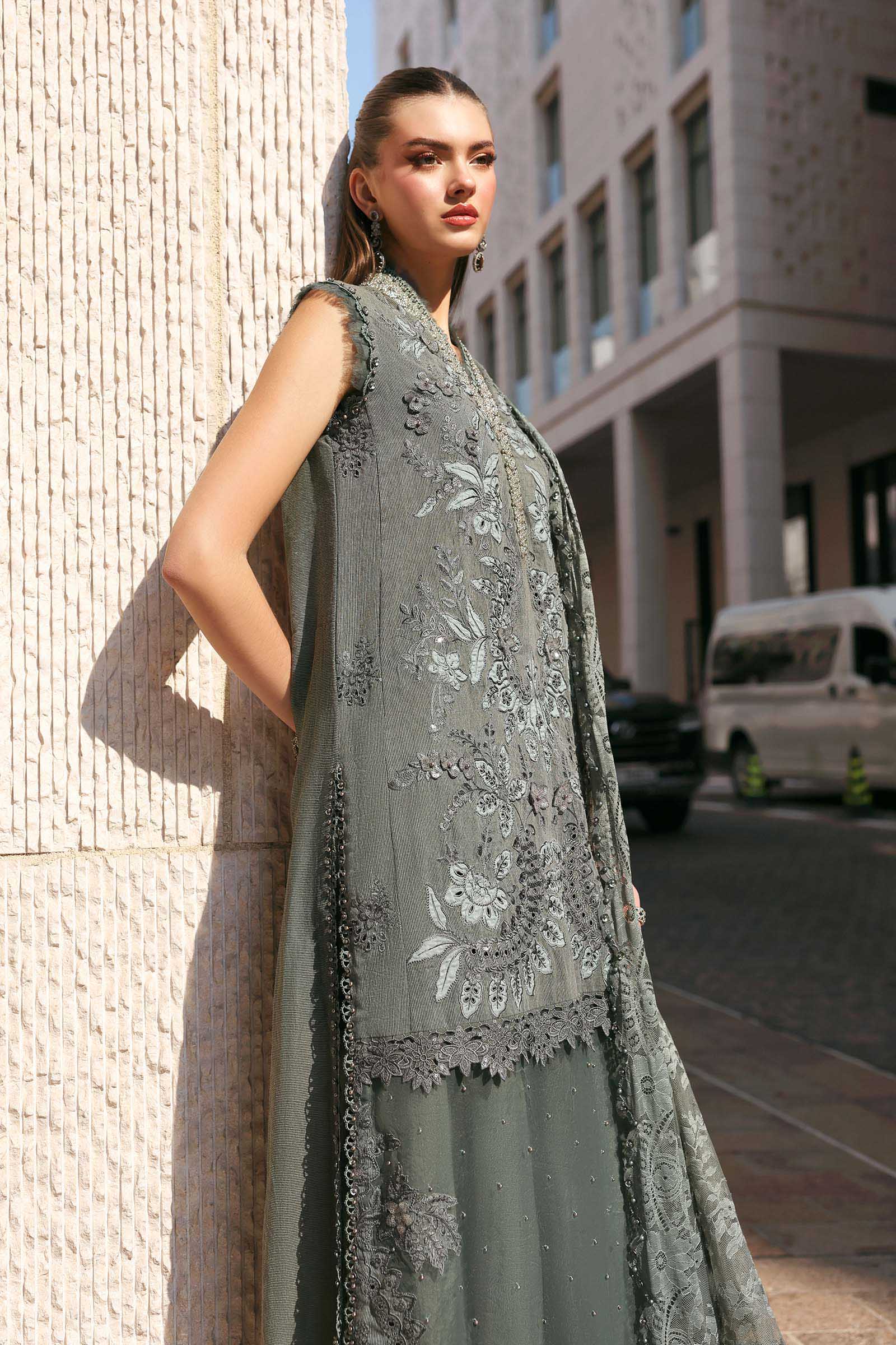 Maria B D-2603-B Style — Mairaz Dusty Blue Lawn Suit