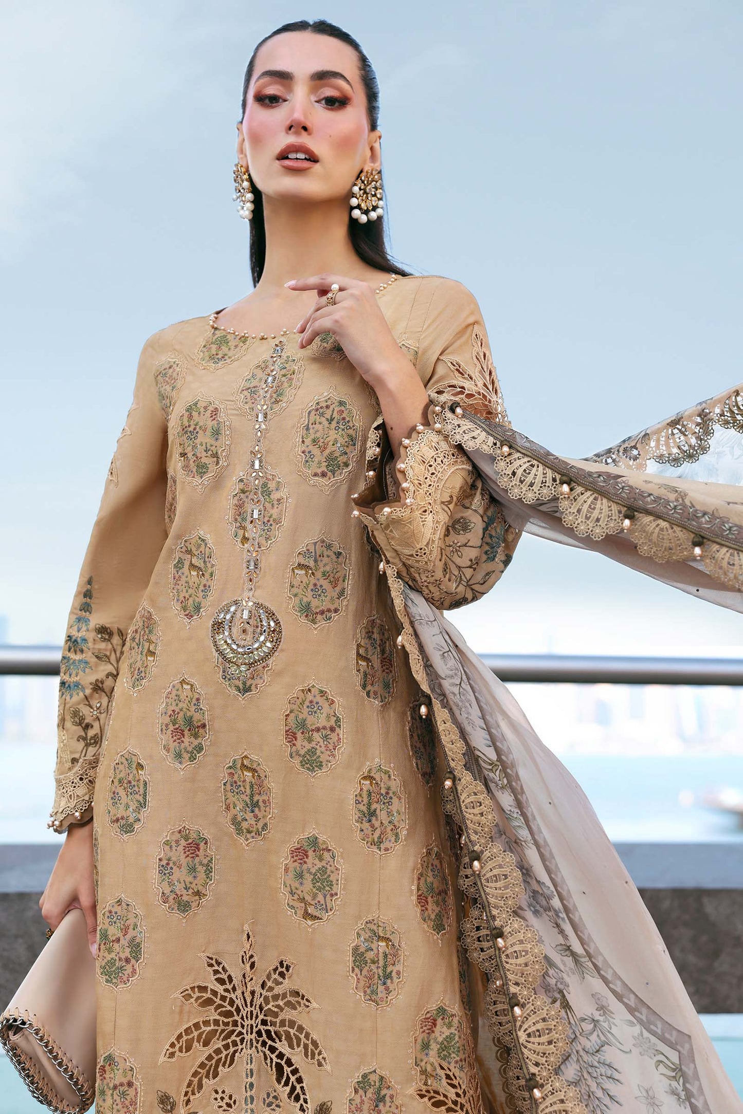 Maria B D-2605-A Style — Mairaz Mustard Lawn Suit