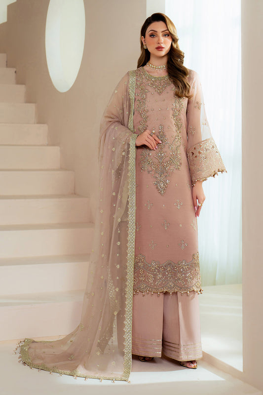 Alizeh AF-BHM-4043-Jade Style — Mairaz Peach-Pink Three-Piece Suit