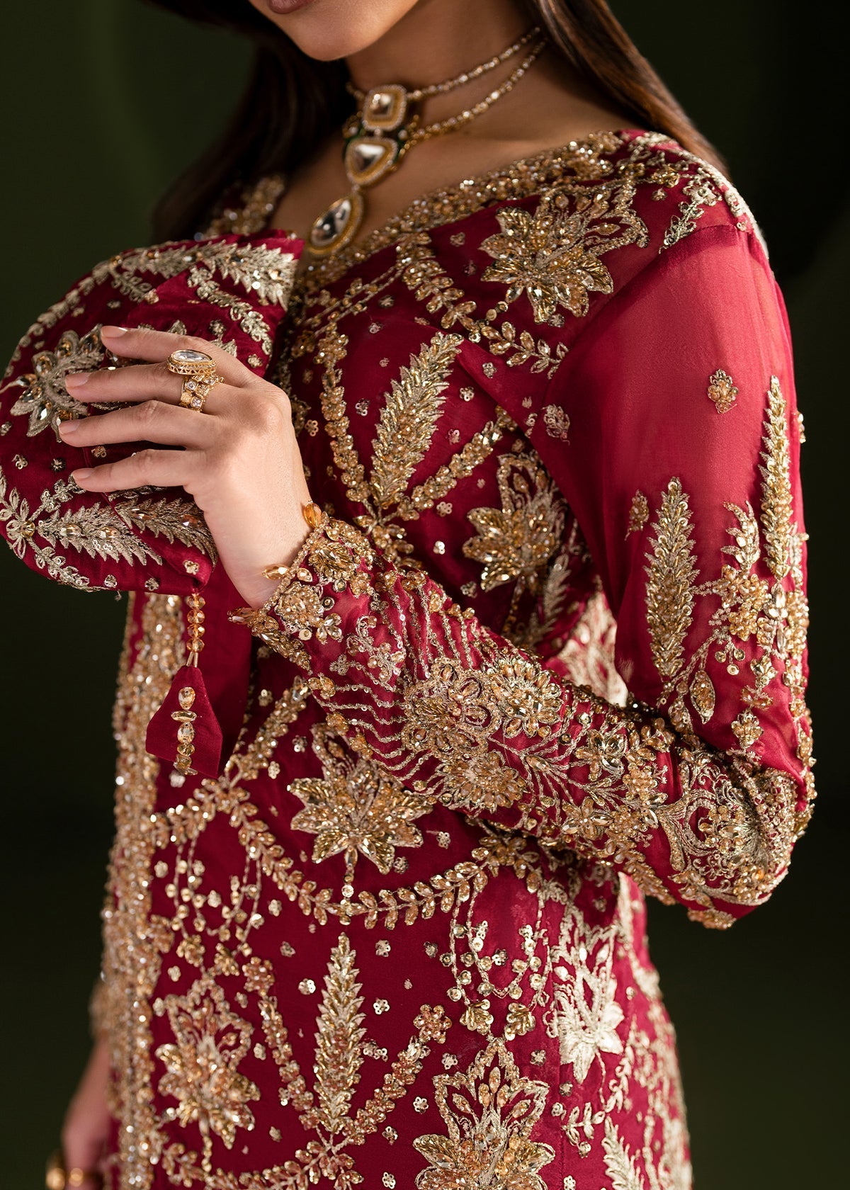 Luxe Style — Mairaz Ruby Red Sharara