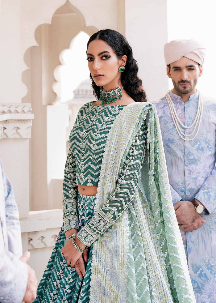 Akbar Aslam Gulrukh U-1516 Style — Mairaz Lehenga