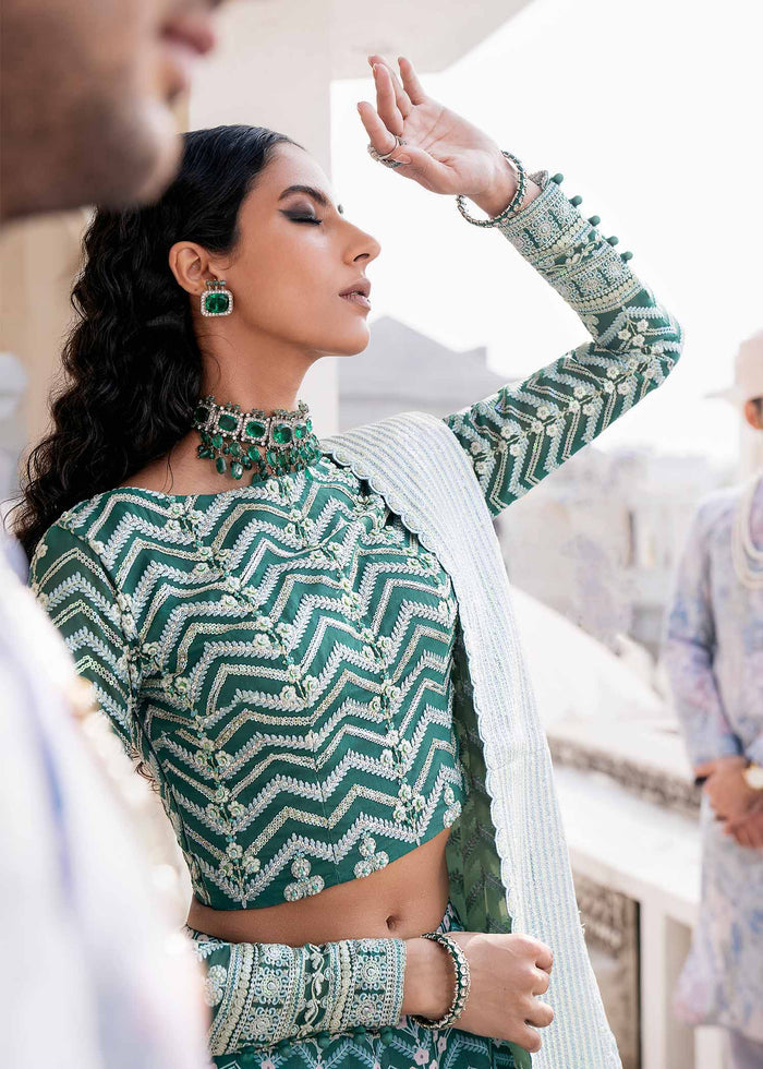 Akbar Aslam Gulrukh U-1516 Style — Mairaz Lehenga