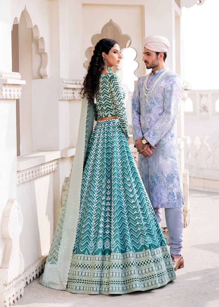 Akbar Aslam Gulrukh U-1516 Style — Mairaz Lehenga