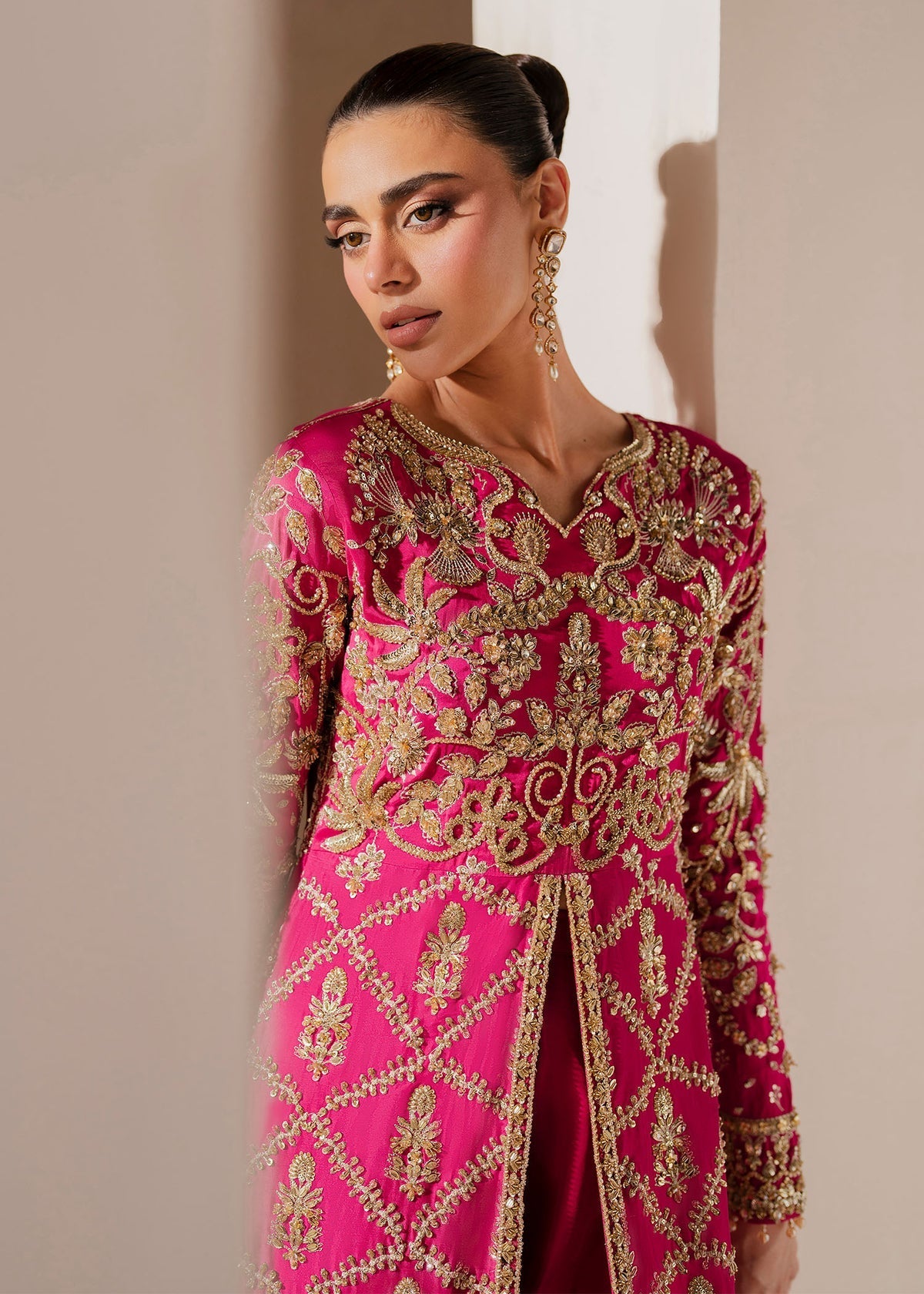 Dastoor Collection Ornella Style — Mairaz Deep Pink Three-Piece Suit