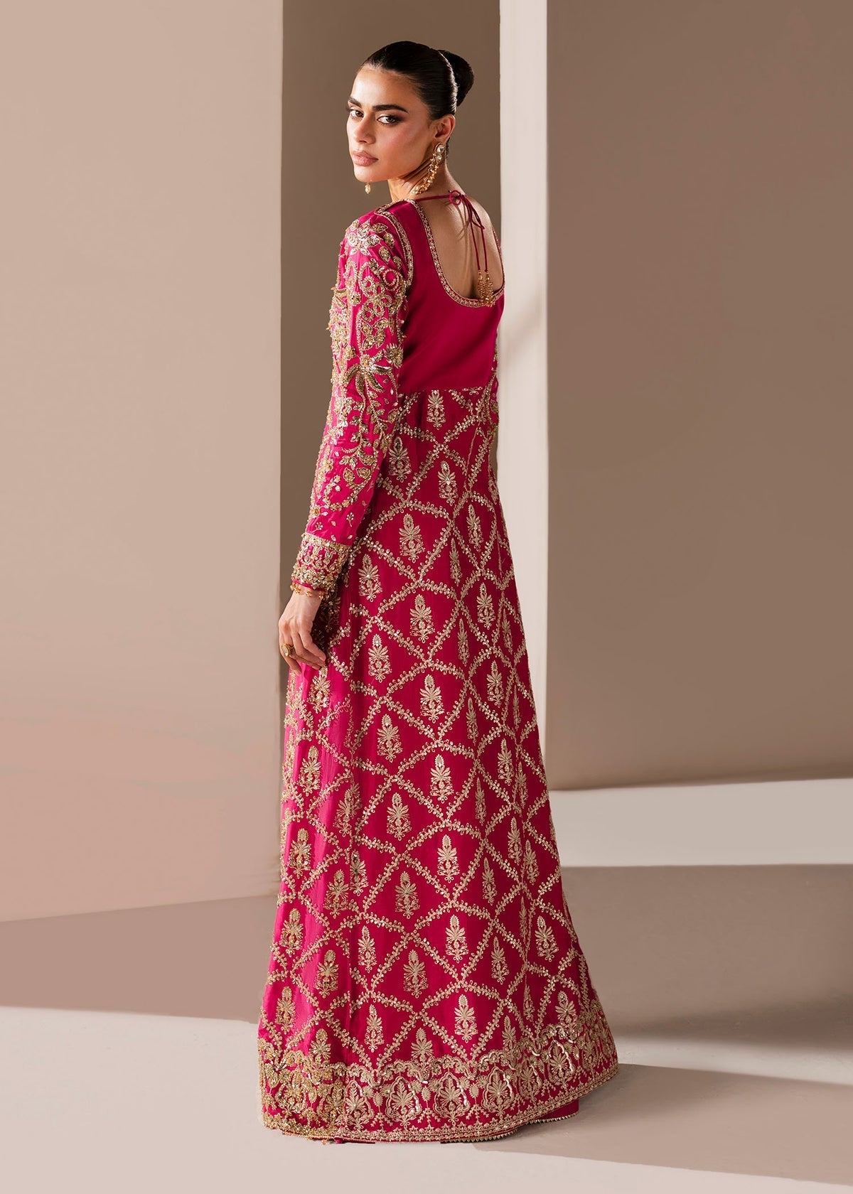 Dastoor Collection Ornella Style — Mairaz Deep Pink Three-Piece Suit