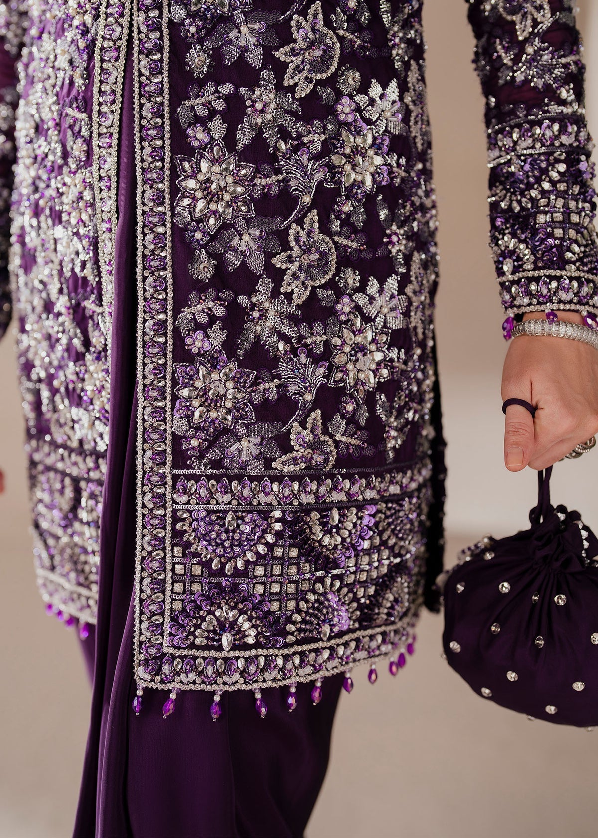 Dastoor Collection Aysel Style — Mairaz Purple Three-Piece Suit