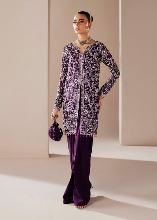 Dastoor Collection Aysel Style — Mairaz Purple Three-Piece Suit