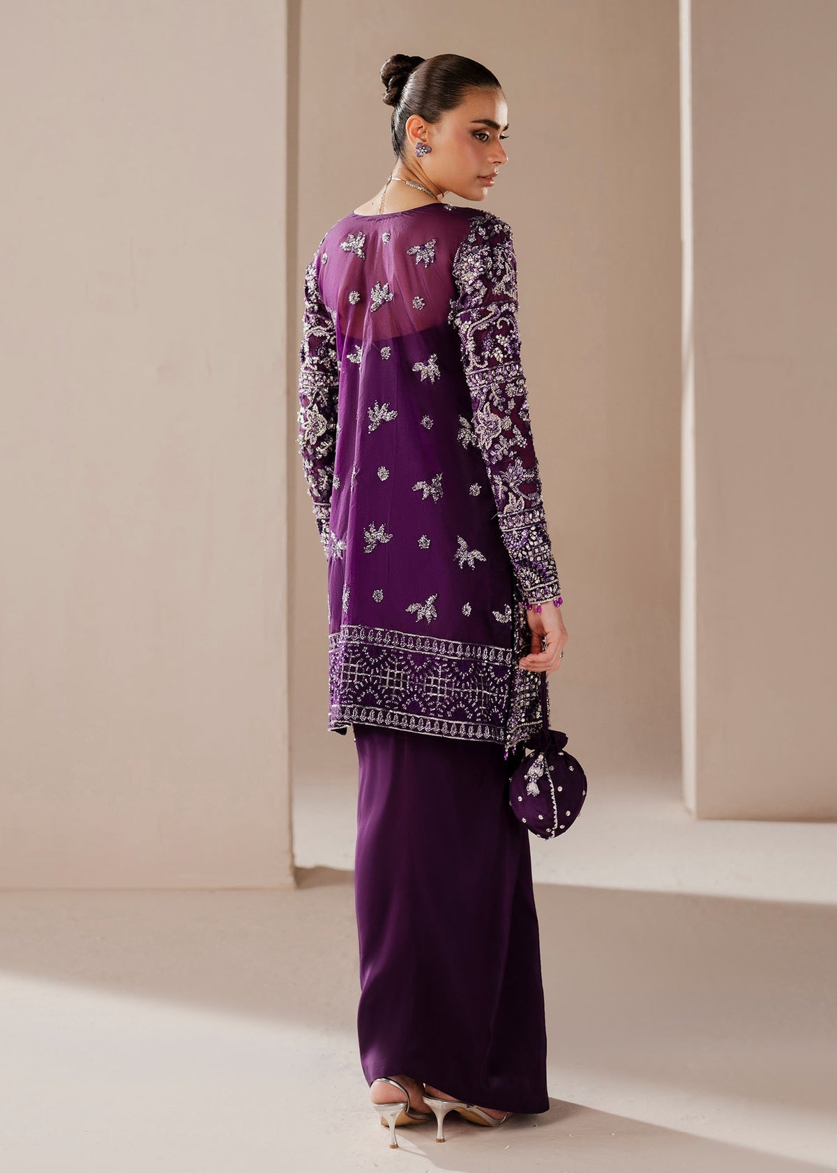 Dastoor Collection Aysel Style — Mairaz Purple Three-Piece Suit