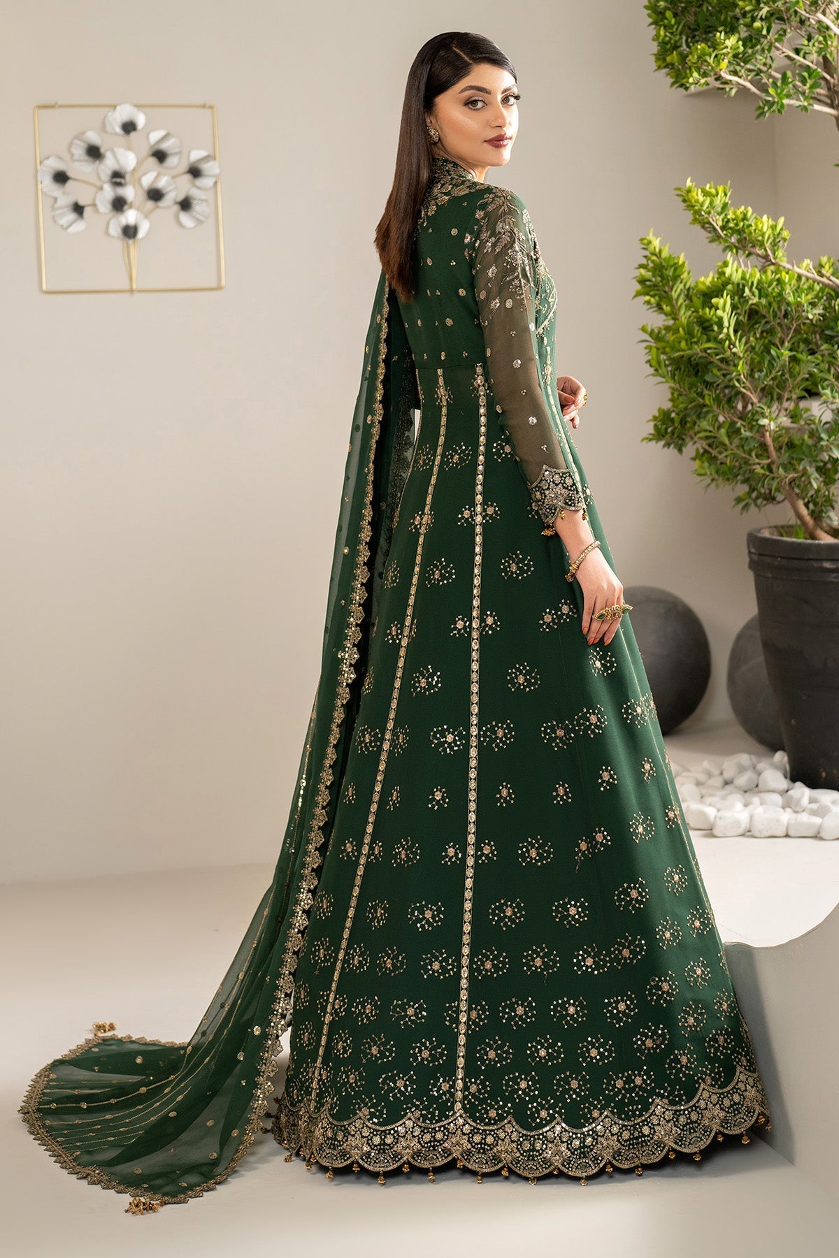 Alizeh Elza Style — Mairaz Emerald Green Wedding Maxi