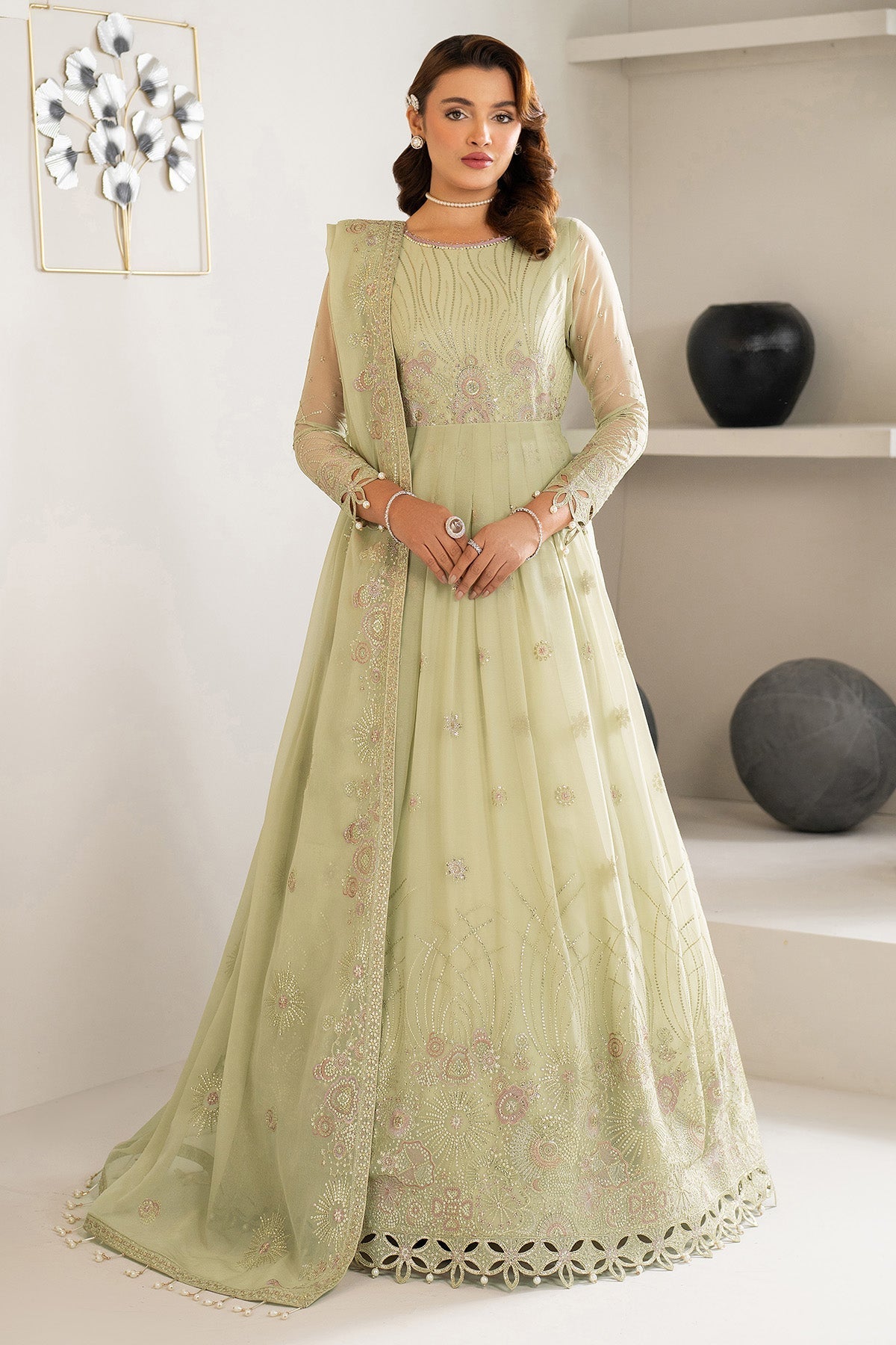 Alizeh Zenel Style — Mairaz Mint Green Three-Piece Suit