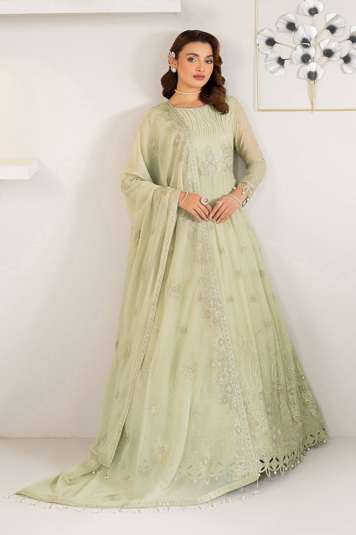Alizeh Zenel Style — Mairaz Mint Green Three-Piece Suit