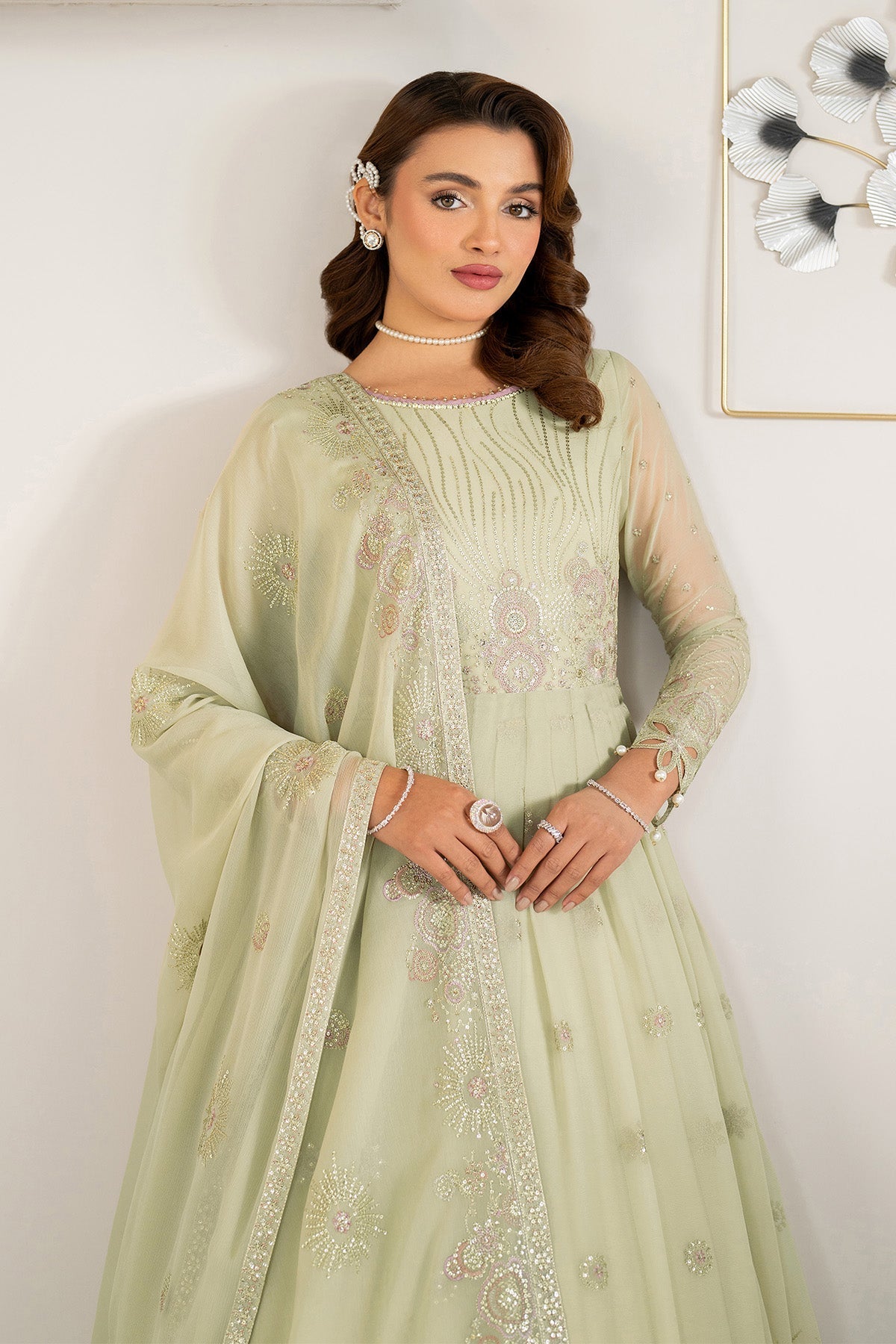 Alizeh Zenel Style — Mairaz Mint Green Three-Piece Suit