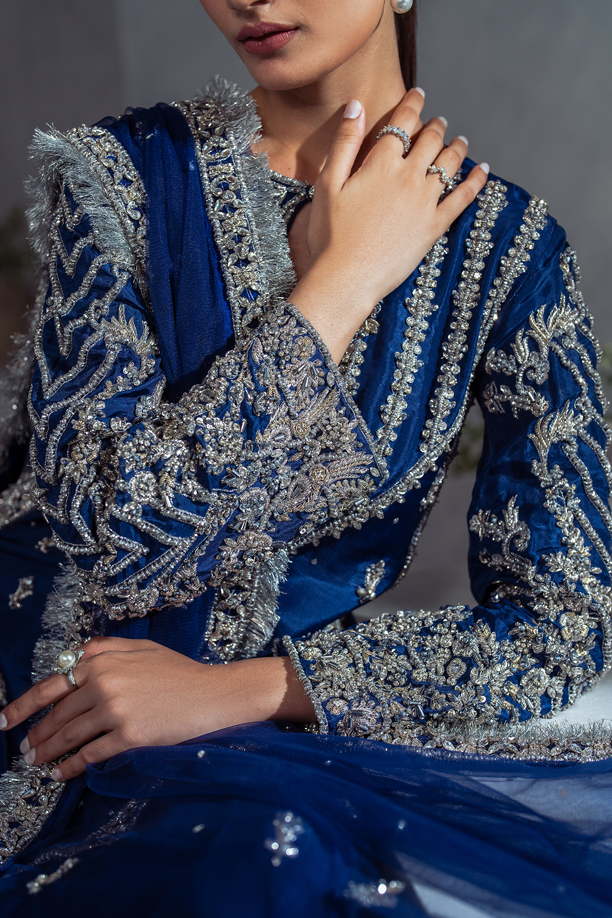 Yasha Nadir Arya Style — Mairaz Blue Three-Piece Suit