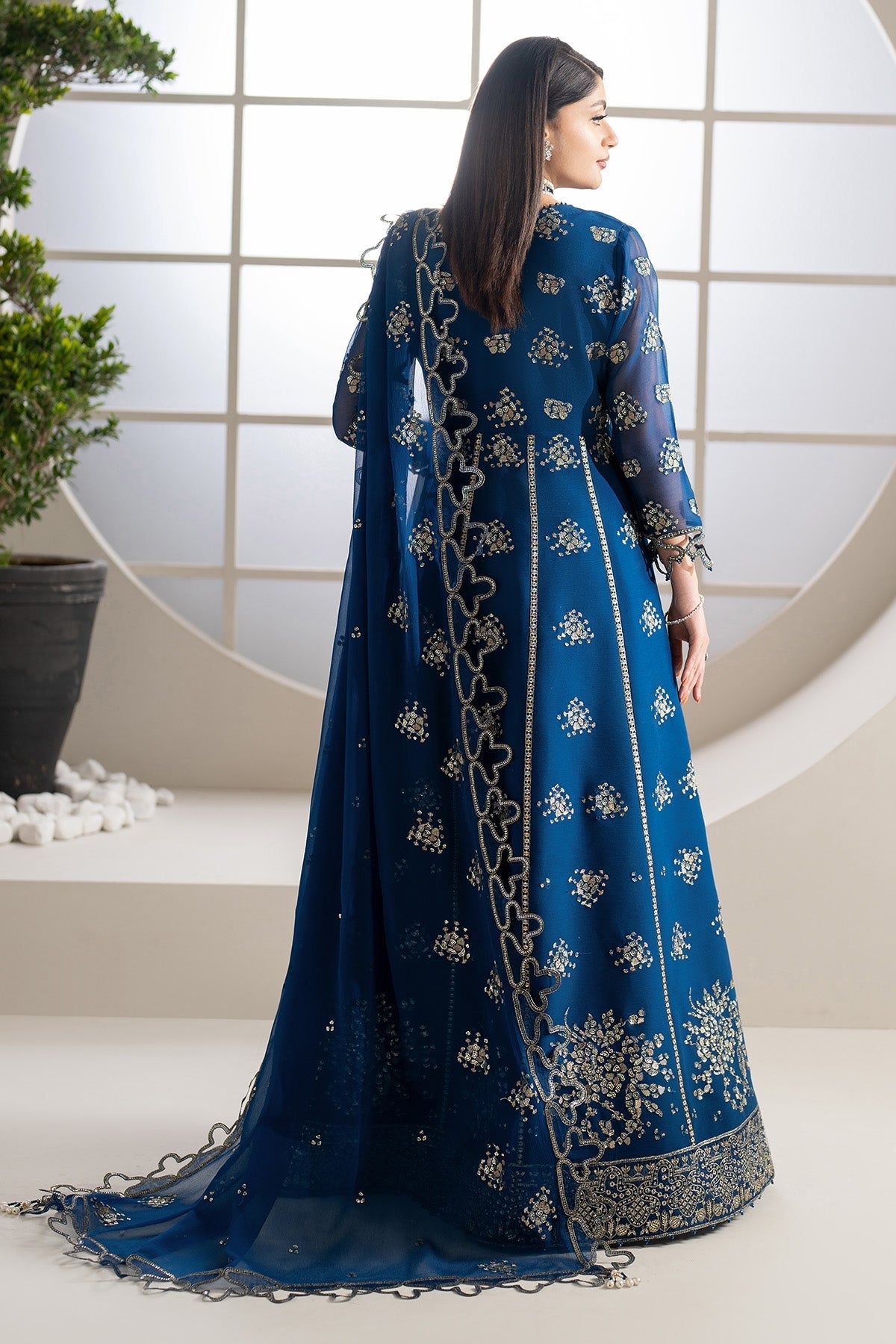 Alizeh AF-CH-2186-Pernia Style — Mairaz Midnight Blue Wedding Maxi