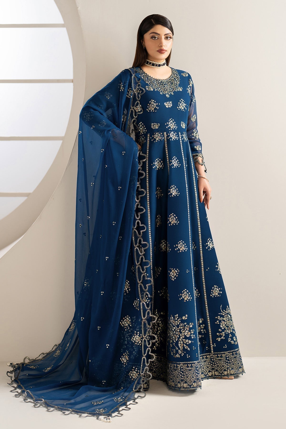 Alizeh AF-CH-2186-Pernia Style — Mairaz Midnight Blue Wedding Maxi