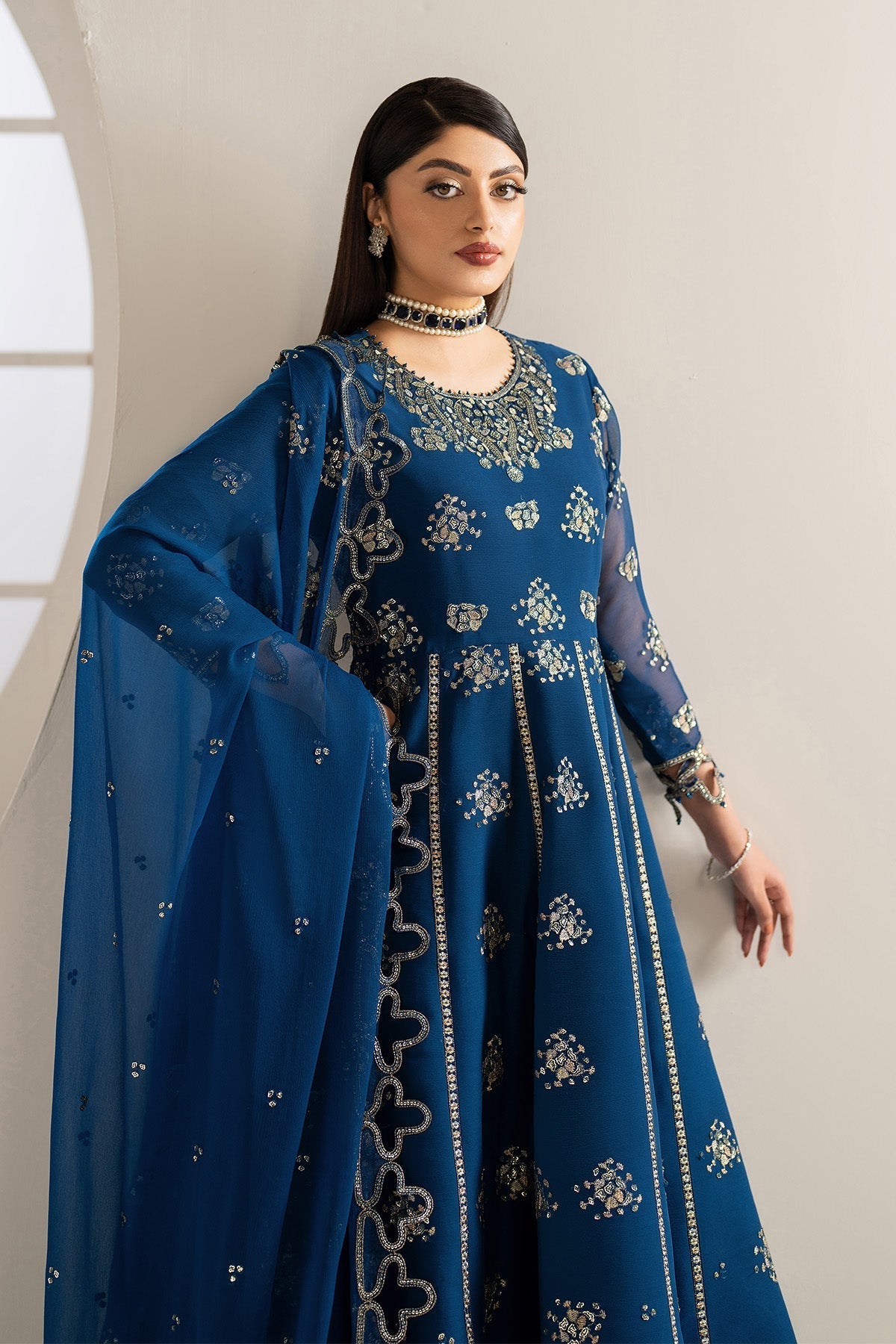 Alizeh AF-CH-2186-Pernia Style — Mairaz Midnight Blue Wedding Maxi