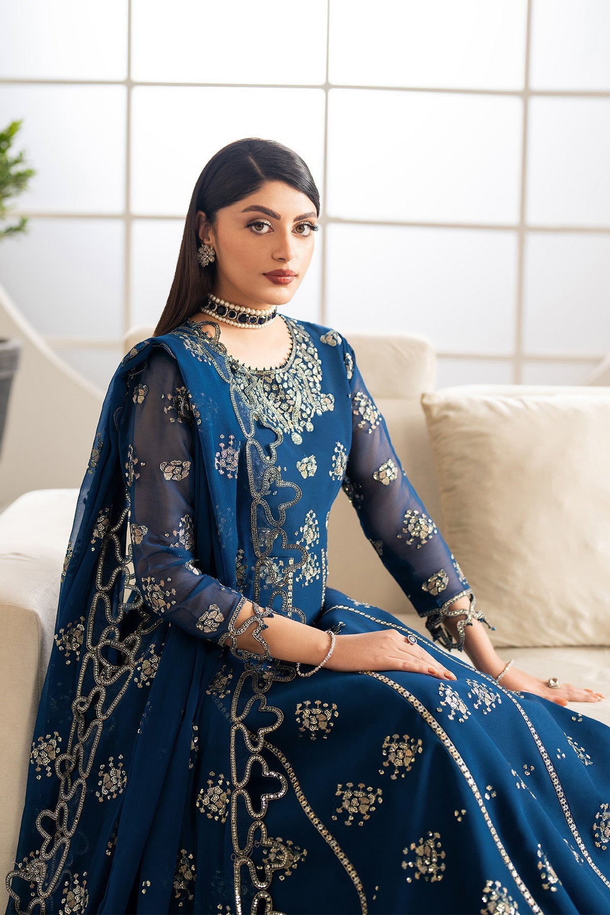 Alizeh AF-CH-2186-Pernia Style — Mairaz Midnight Blue Wedding Maxi