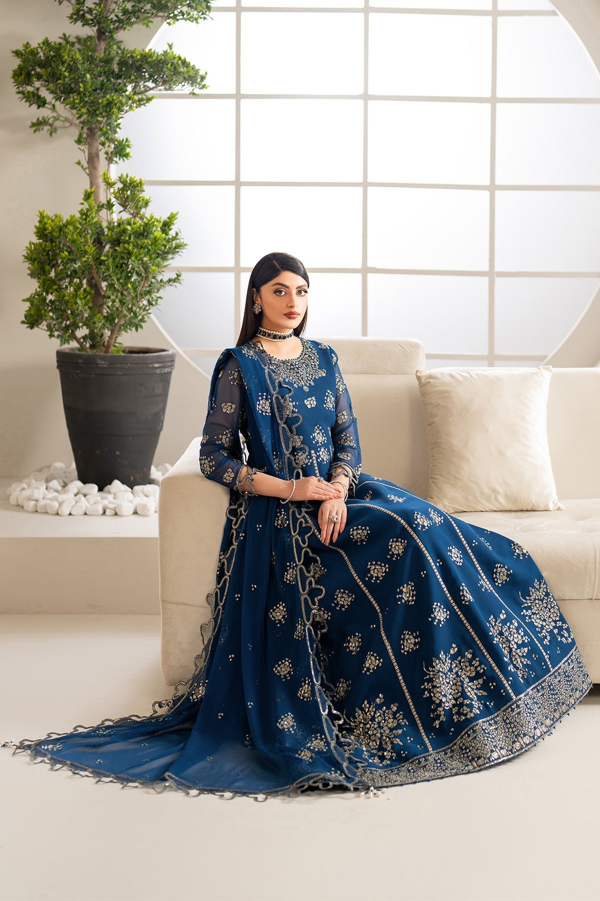 Alizeh AF-CH-2186-Pernia Style — Mairaz Midnight Blue Wedding Maxi