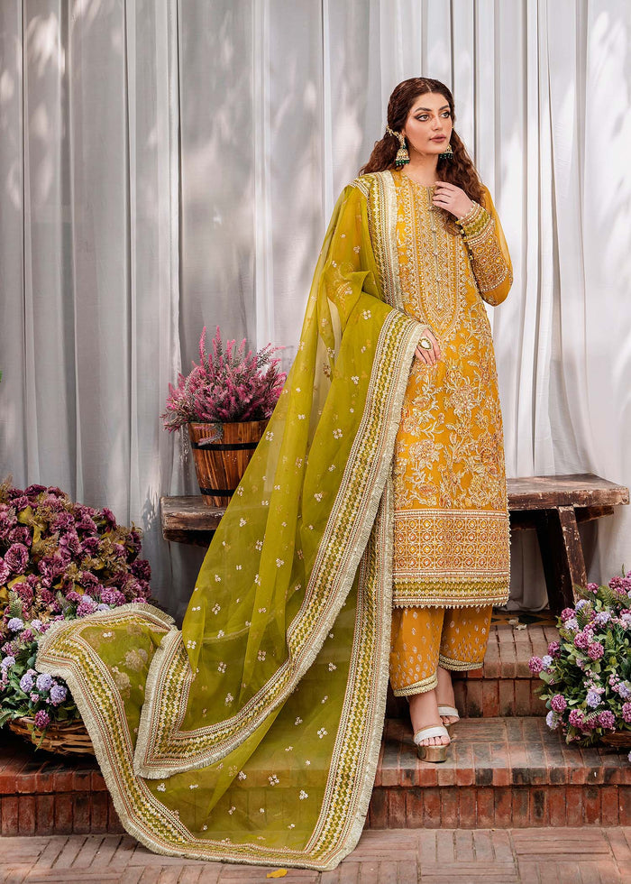 Akbar Aslam Rohi U-1498 Style — Mairaz Three-Piece Suit