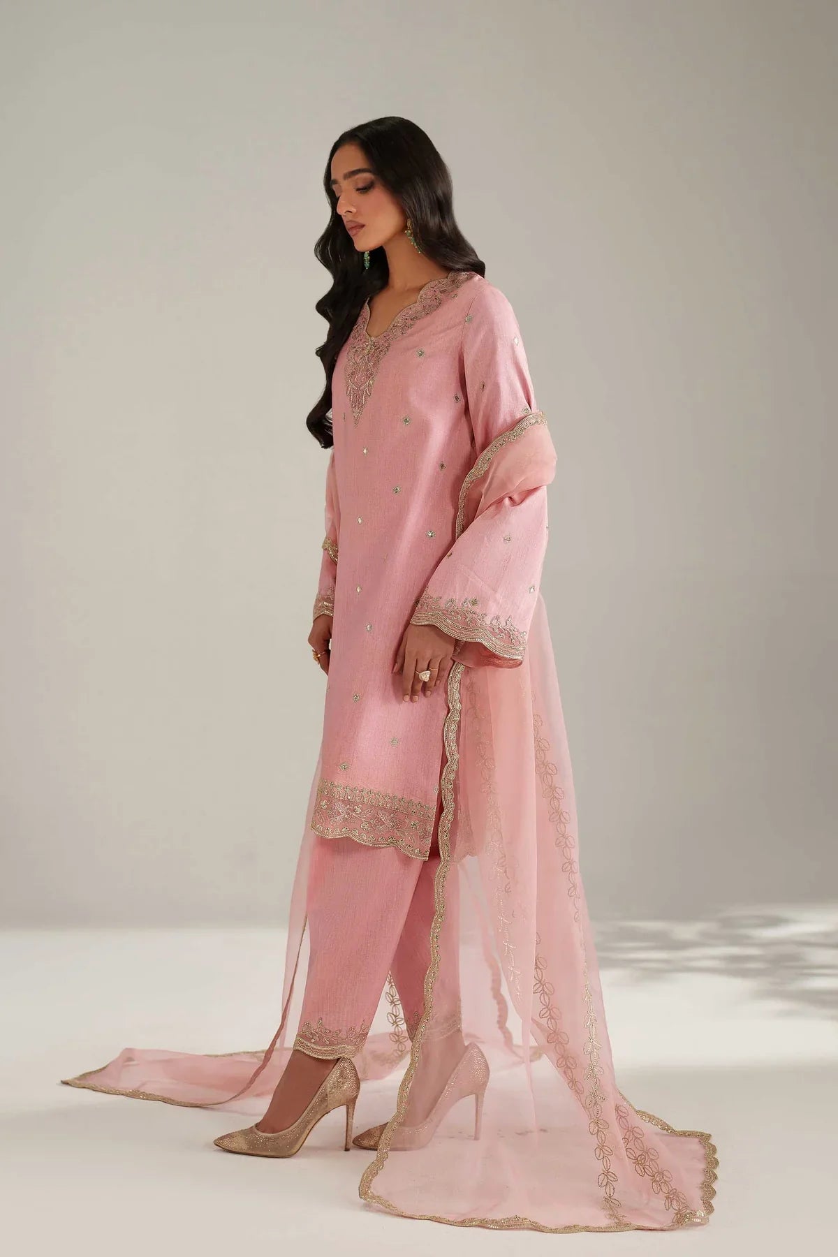 Akbar Aslam Afshe Style — Mairaz Ivory Three-Piece Suit