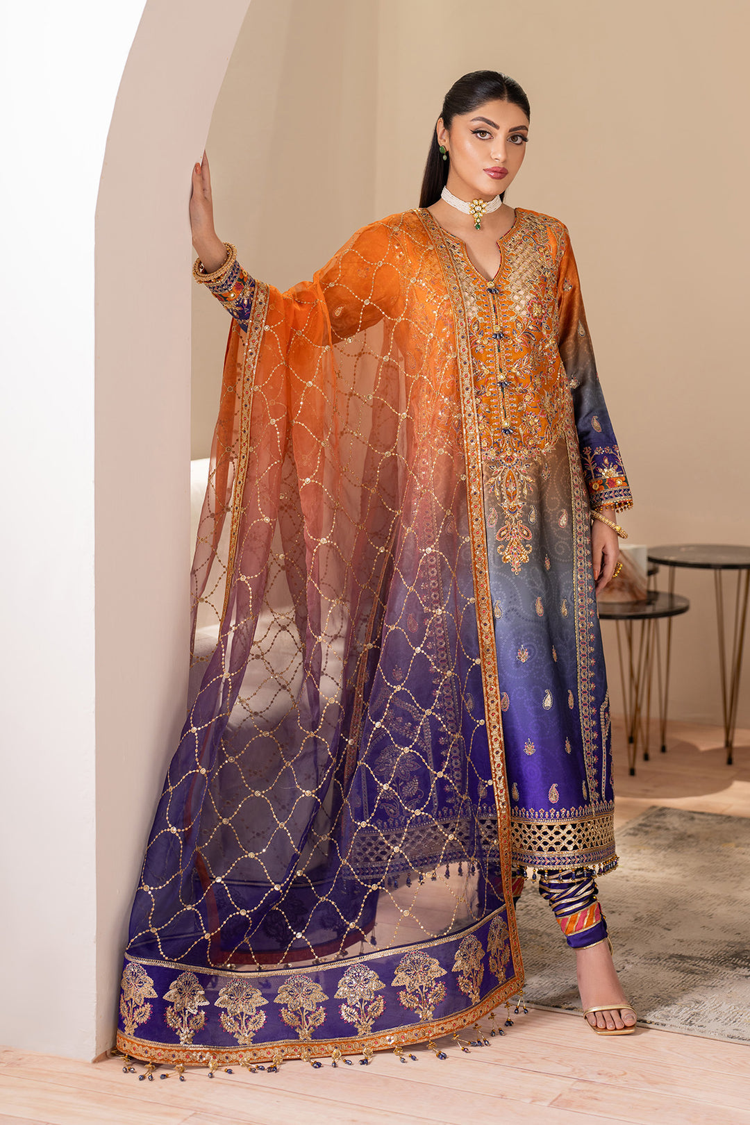Alizeh AF-SS-2235-Nebula Style — Mairaz Three-Piece Suit