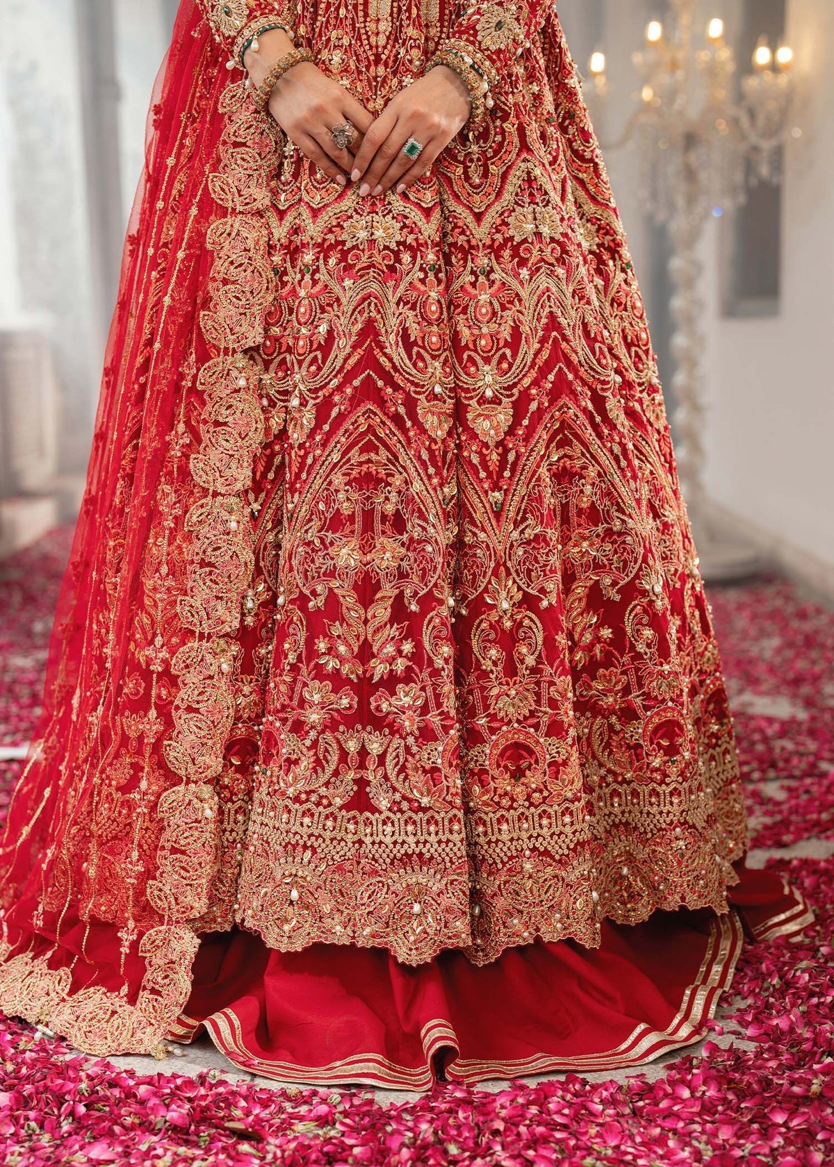 Zarish red maxi, reference outfit photograph 6 — Made by Mairaz reproduction