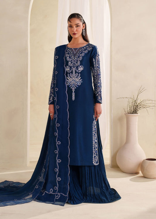Chloe Style — Mairaz Blue Three-Piece Suit