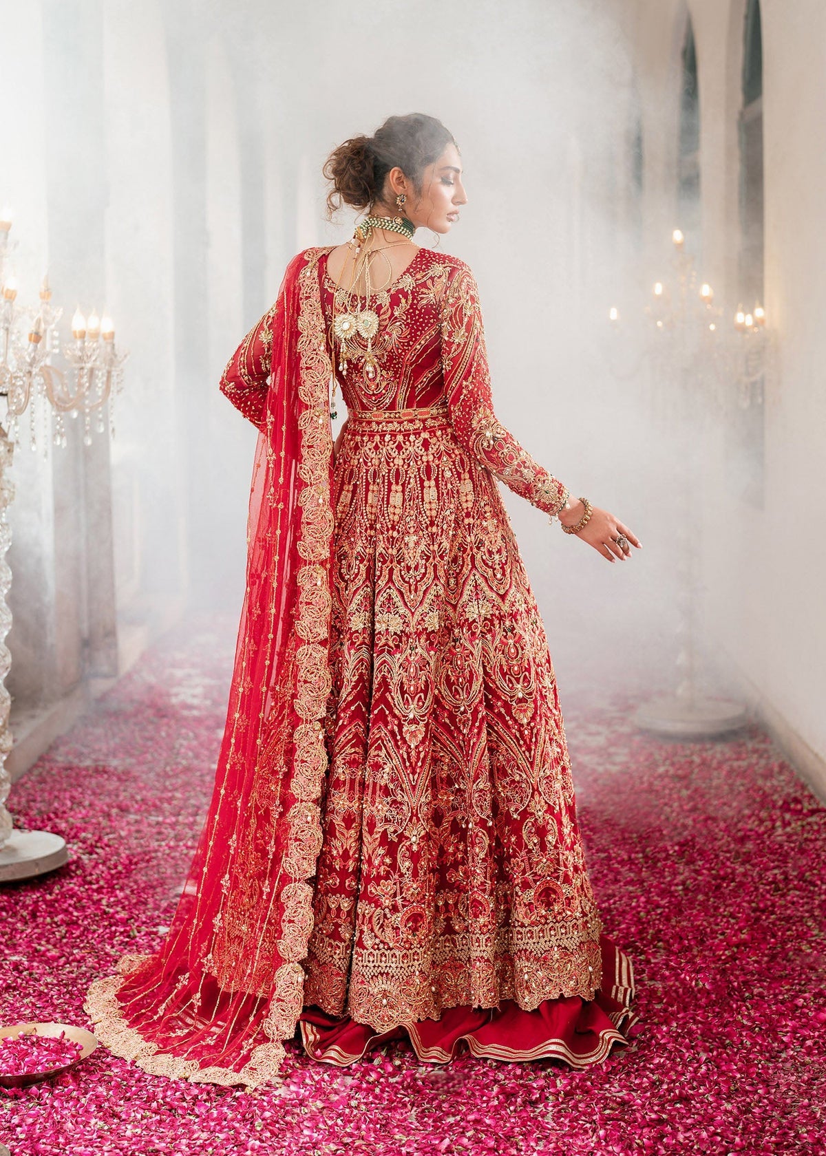 Zarish red maxi, reference outfit photograph 7 — Made by Mairaz reproduction