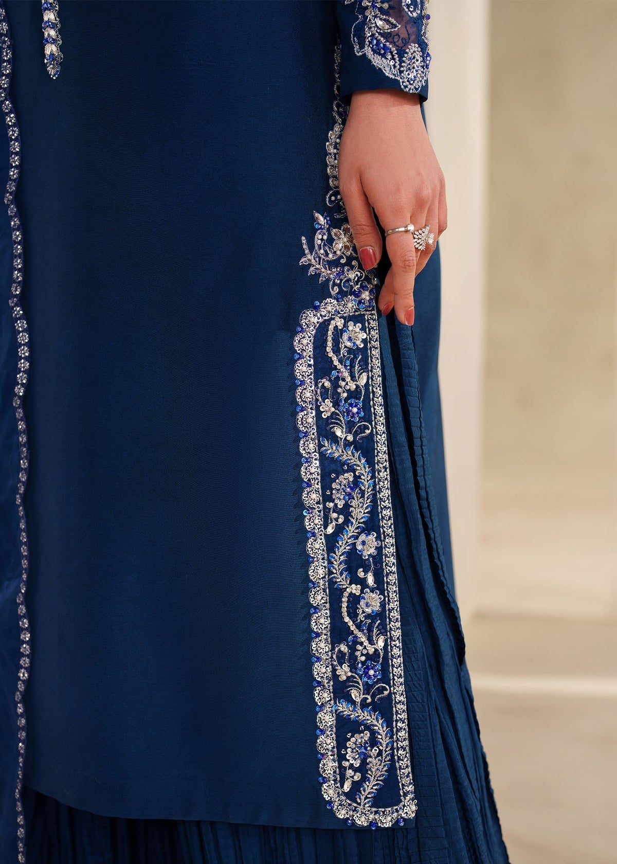 Chloe Style — Mairaz Blue Three-Piece Suit
