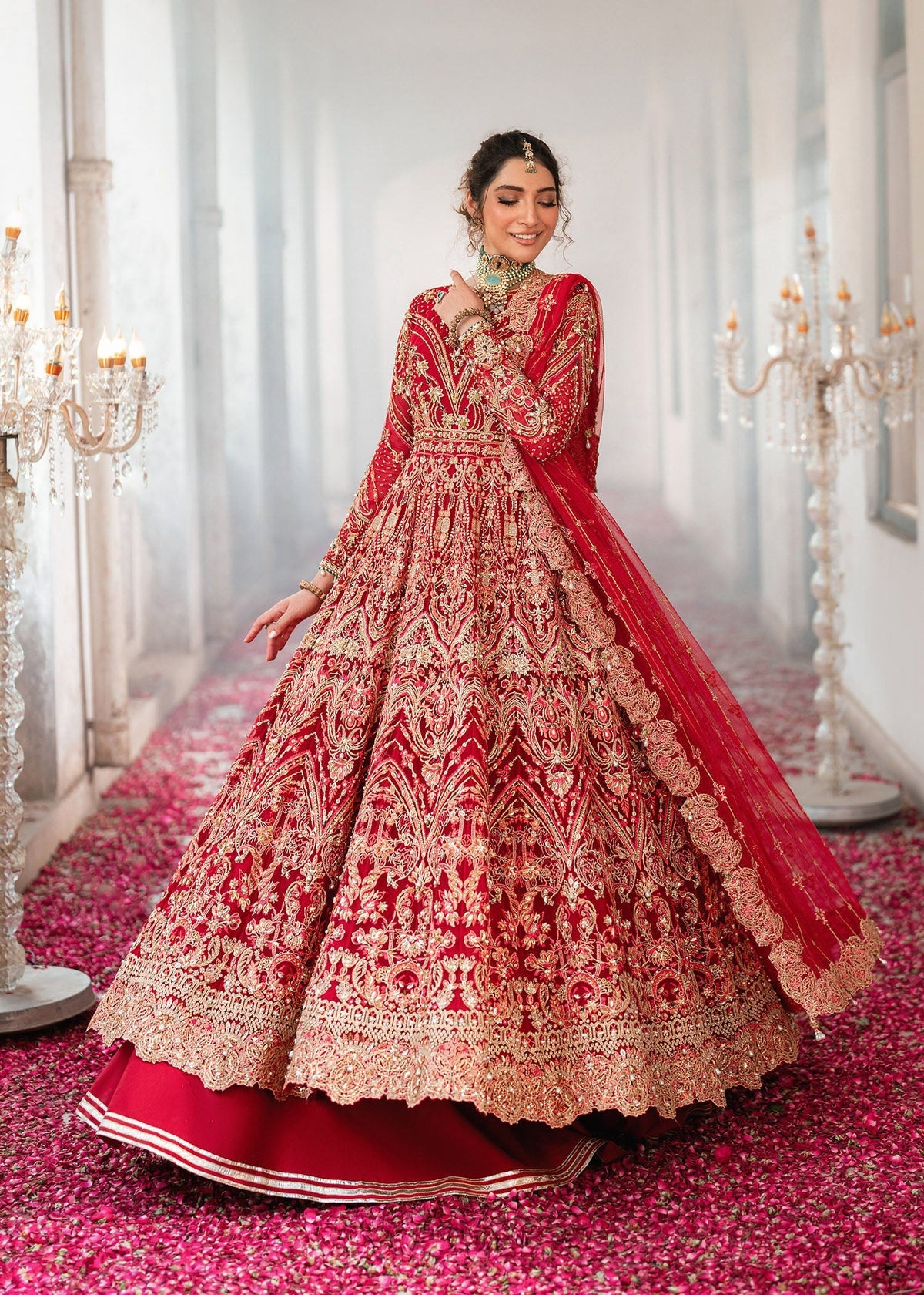 Zarish red maxi, reference outfit photograph 9 — Made by Mairaz reproduction