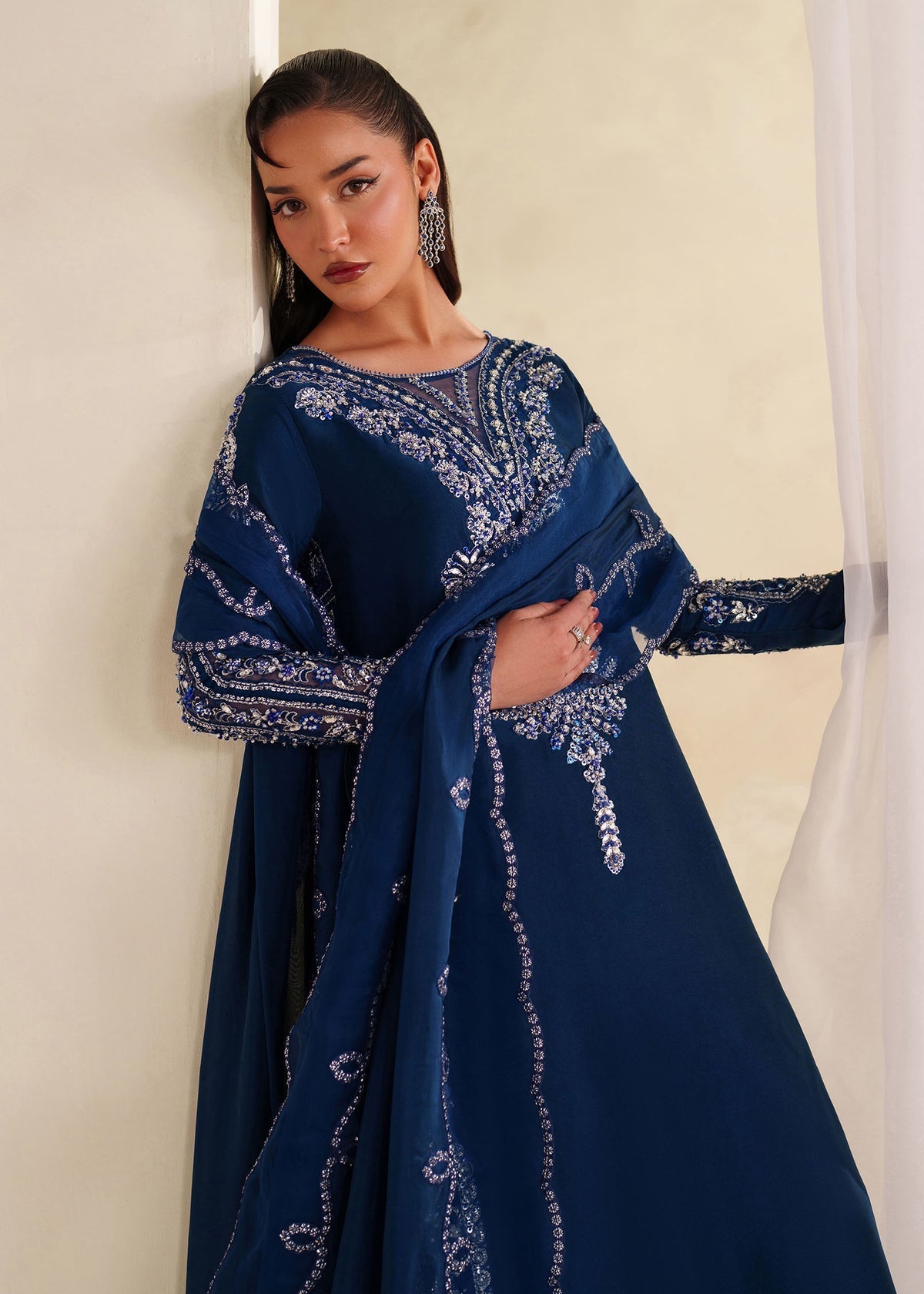 Chloe Style — Mairaz Blue Three-Piece Suit