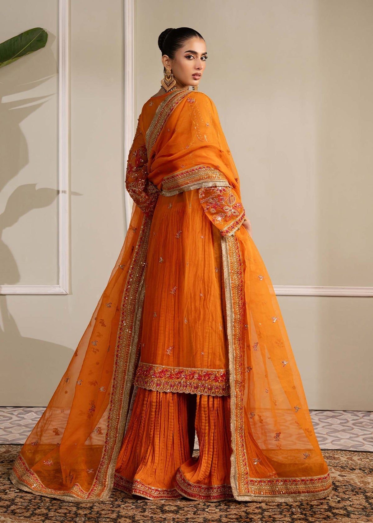 Elysium orange long shirt suit, reference outfit photograph 4 — Made by Mairaz reproduction