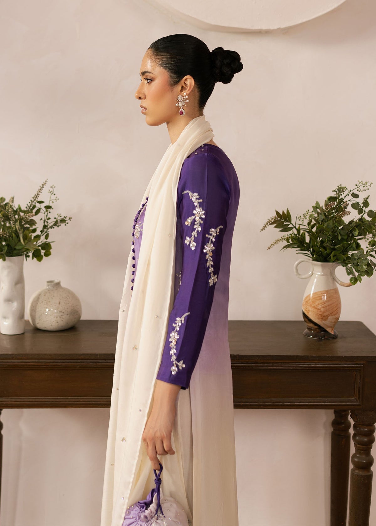 Purple Ombre ombre shirt suit, reference outfit photograph 6 — Made by Mairaz reproduction