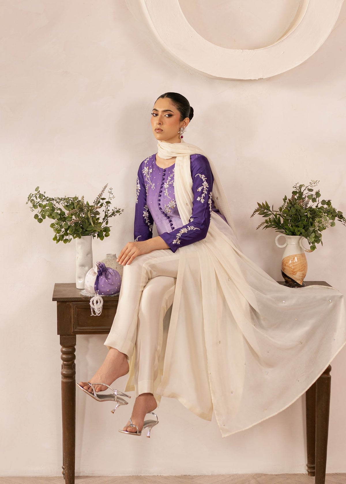 Purple Ombre ombre shirt suit, reference outfit photograph 8 — Made by Mairaz reproduction