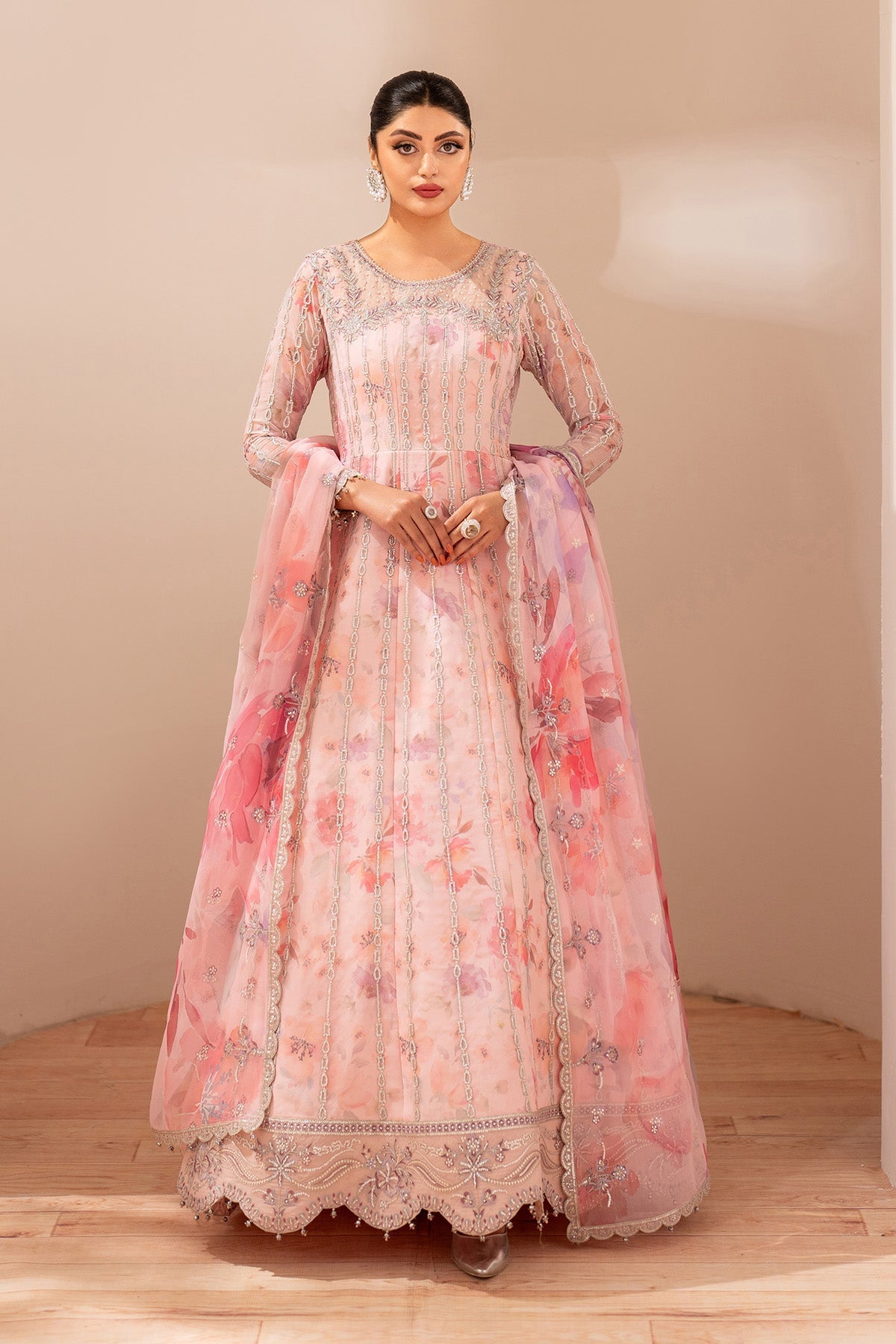 Alizeh Rimayah Style — Mairaz Rose Pink Wedding Maxi