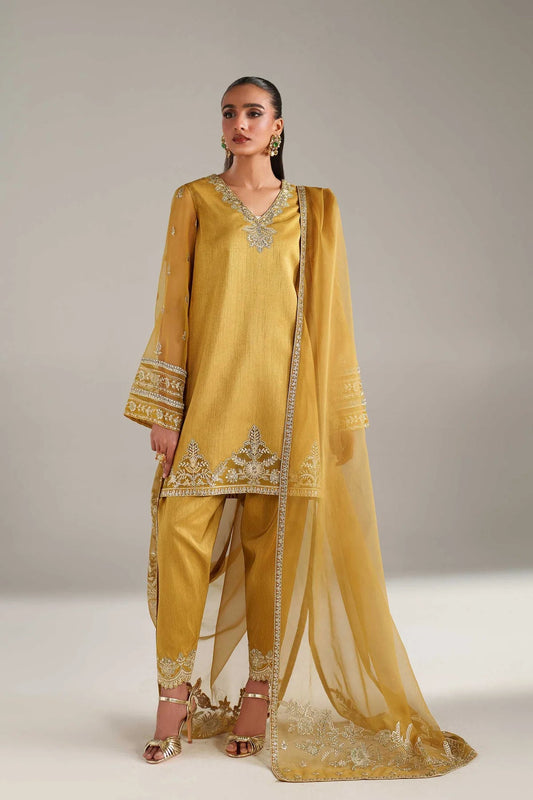 Akbar Aslam Paree style — Mairaz Korean silk three-piece suit reference, view 1 of 5