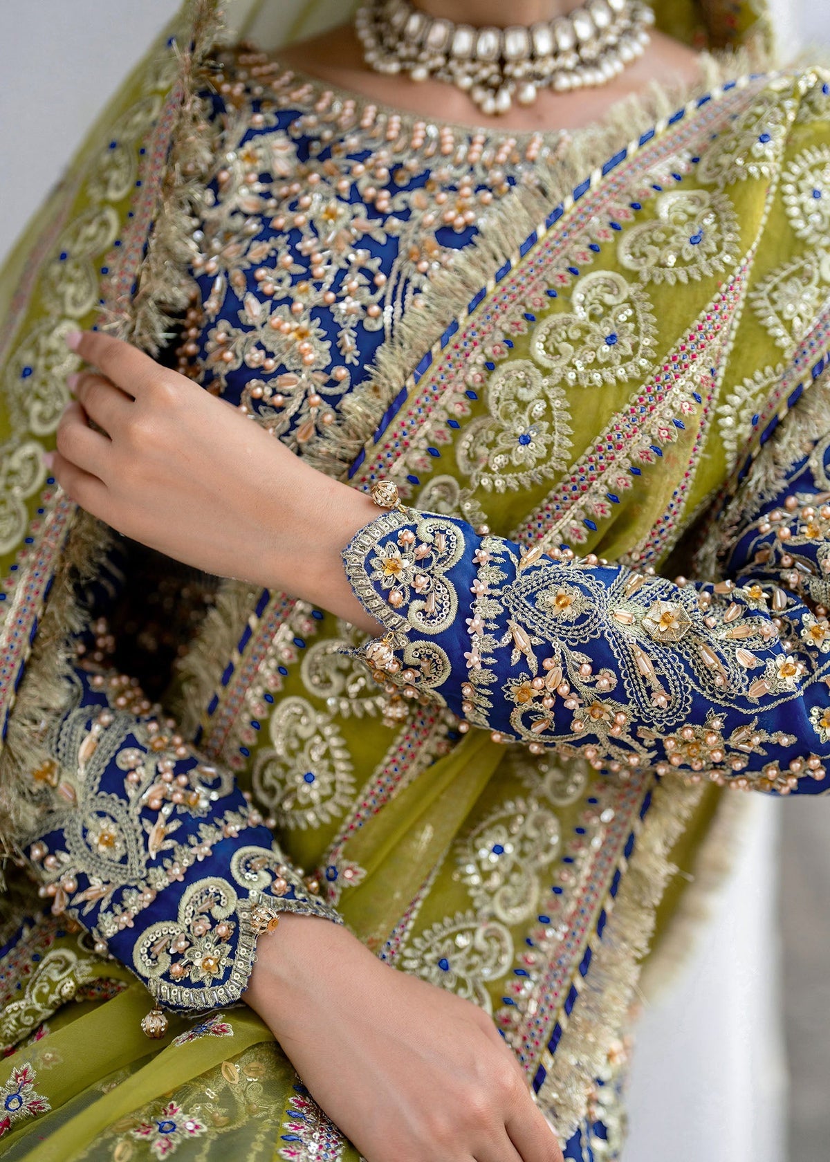 Zaira blue lehenga choli, reference outfit photograph 3 — Made by Mairaz reproduction