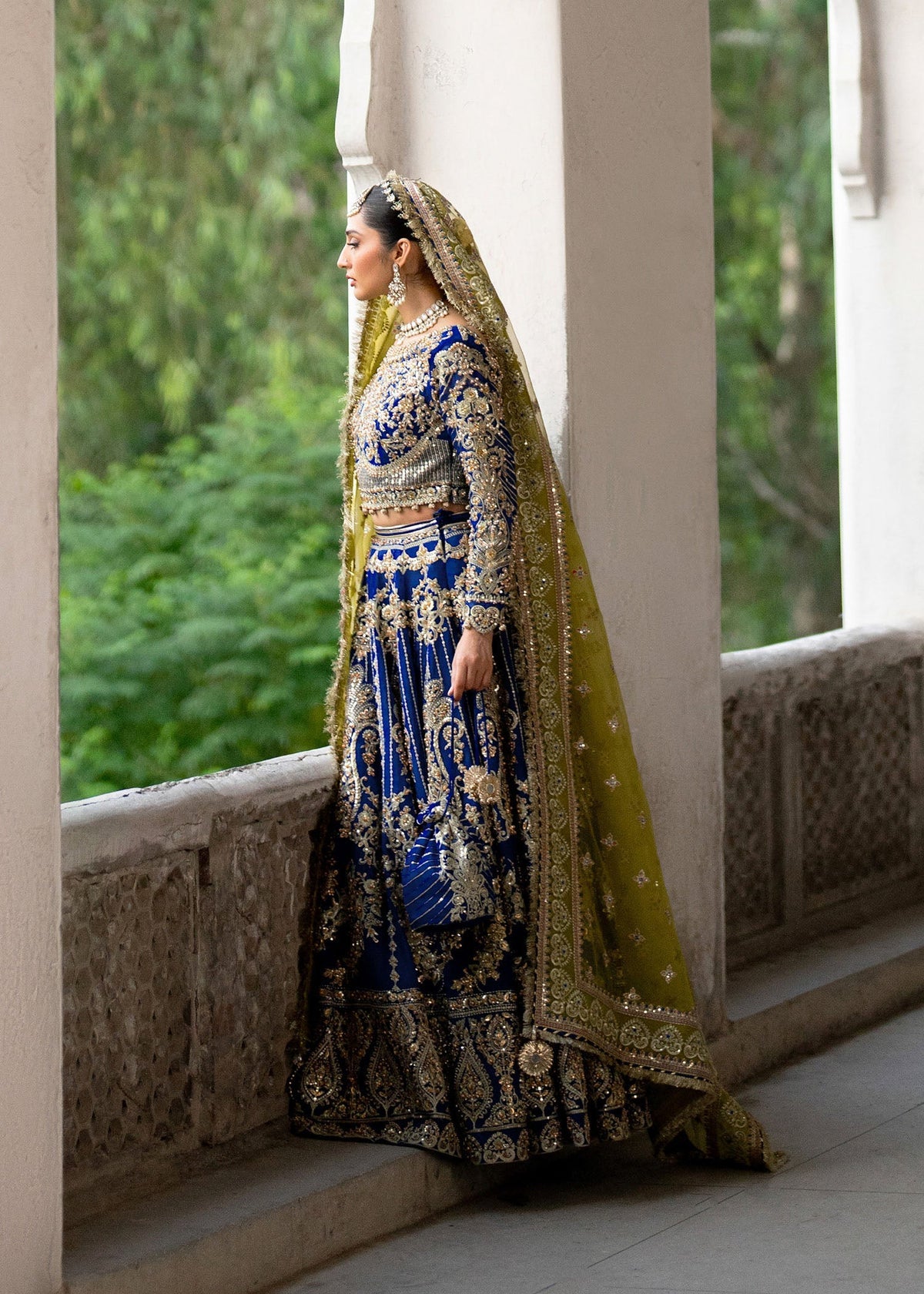 Zaira blue lehenga choli, reference outfit photograph 6 — Made by Mairaz reproduction