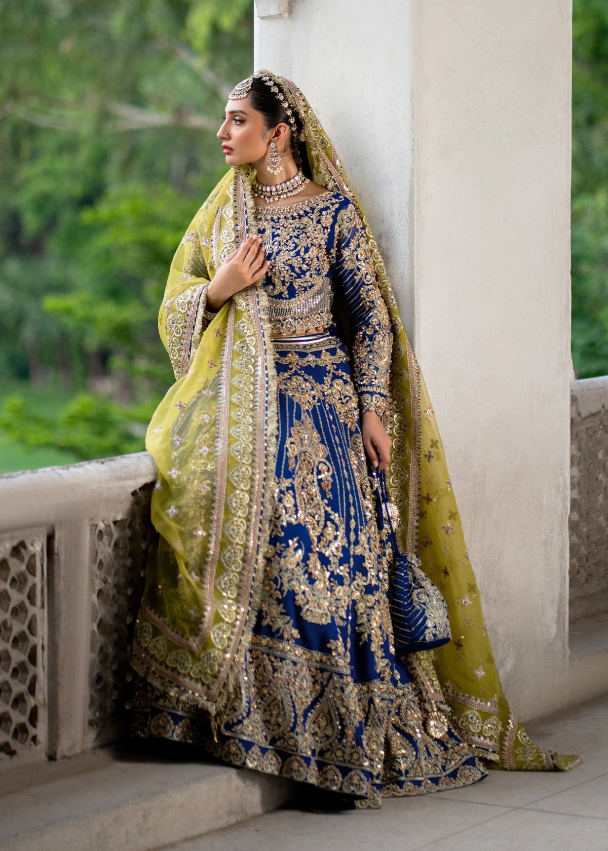 Zaira blue lehenga choli, reference outfit photograph 8 — Made by Mairaz reproduction