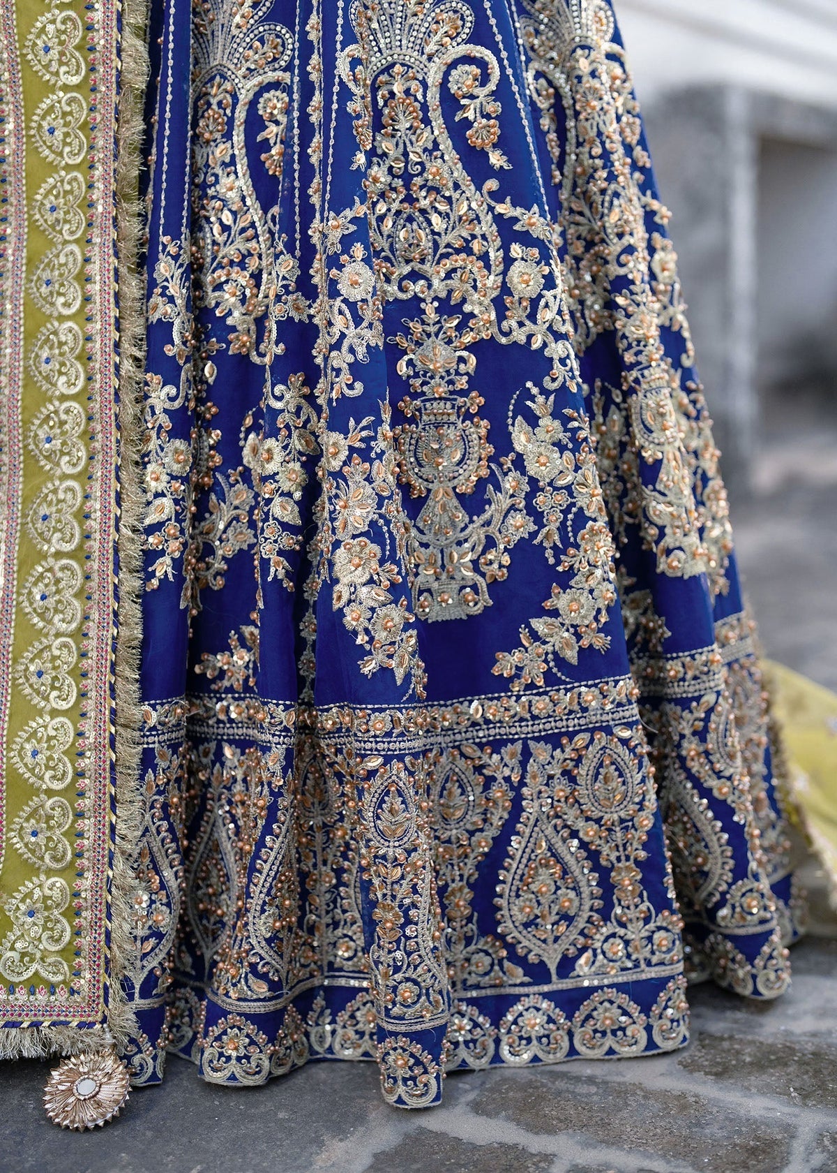 Zaira blue lehenga choli, reference outfit photograph 11 — Made by Mairaz reproduction