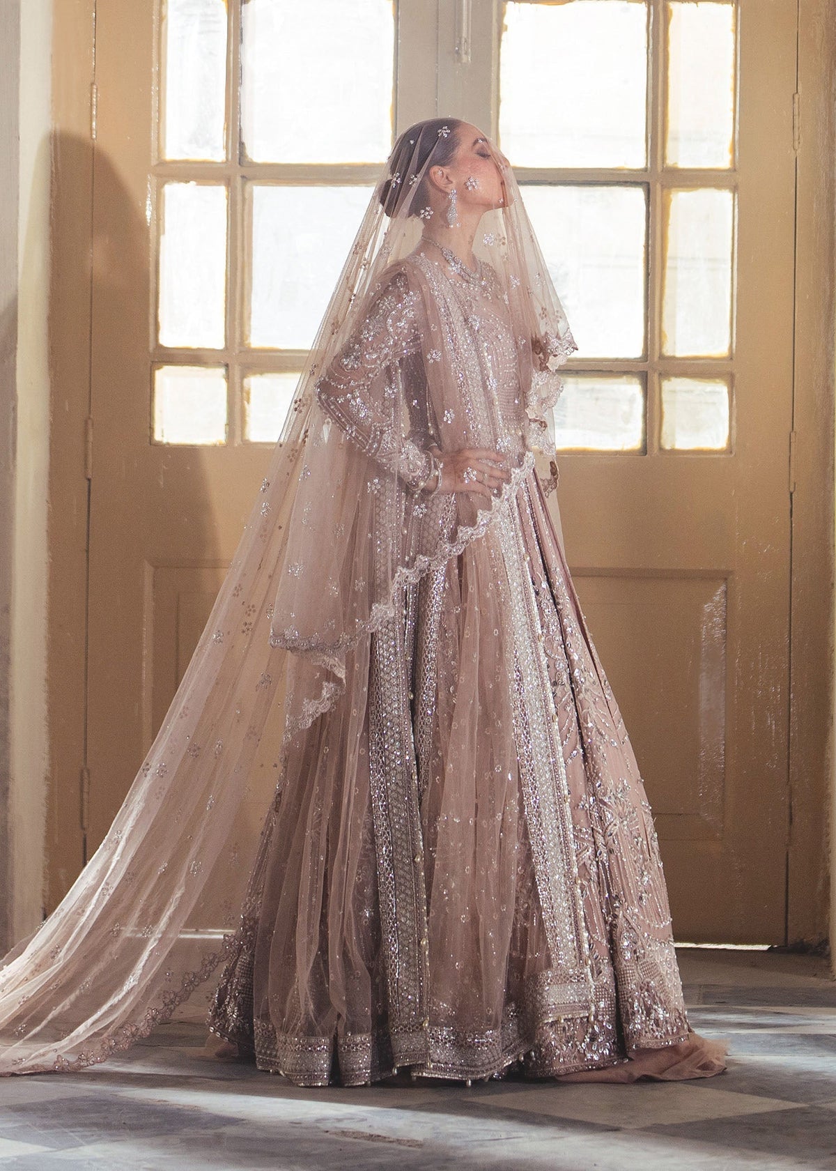 Mahpara coral pink maxi, reference outfit photograph 7 — Made by Mairaz reproduction