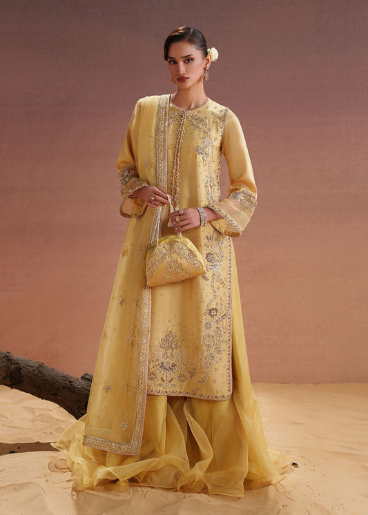 Dastoor Collection Amelie Style — Mairaz Butter Yellow Sharara