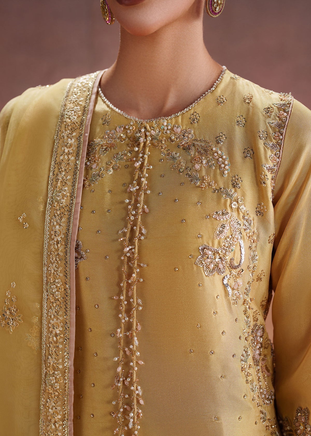 Dastoor Collection Amelie Style — Mairaz Butter Yellow Sharara