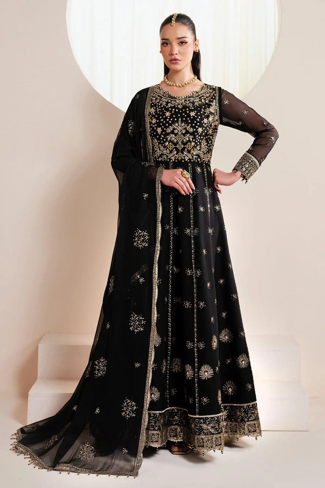 Alizeh AF-HM-4030-Noir Style — Mairaz Black Wedding Maxi